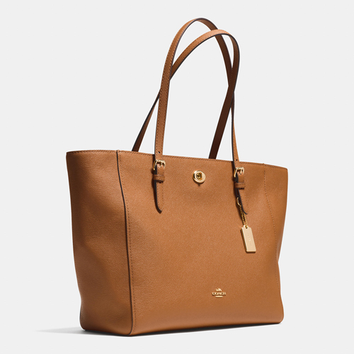 Turnlock Tote In Crossgrain Leather | Women